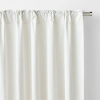 Organic Cotton Crisp White Window Curtain Panel 52"x84"