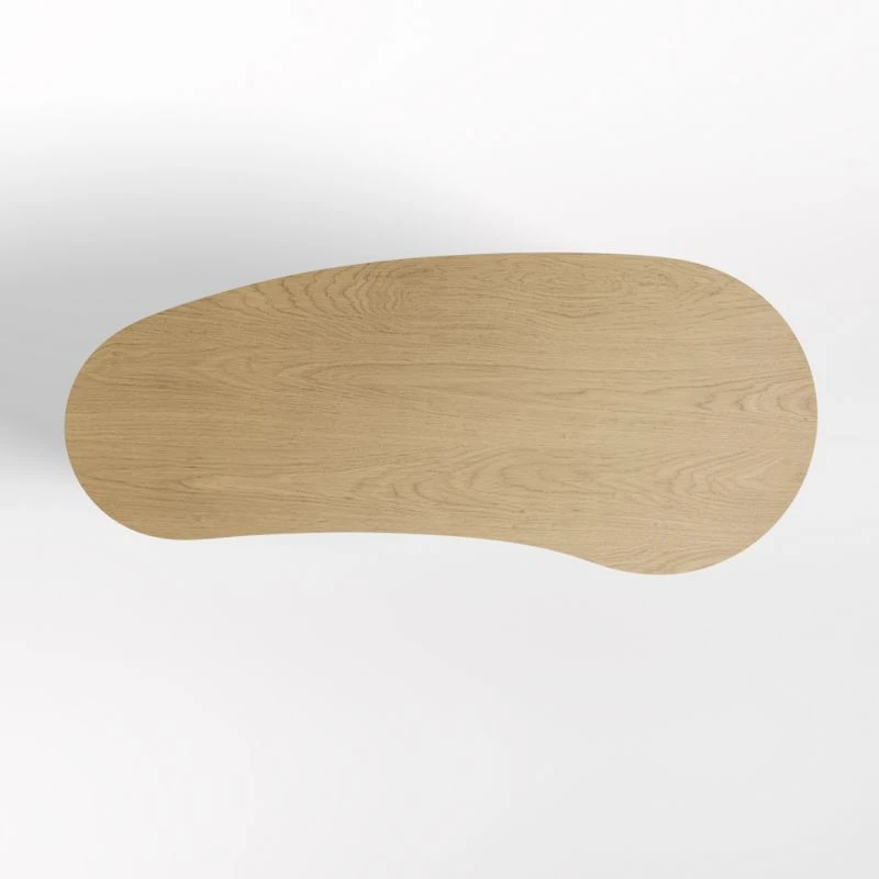 Courbe Curved Wood Desk with Drawer