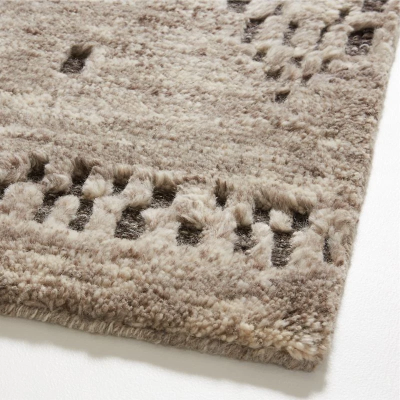 Courchevel Wool Hand-Knotted Grey Area Rug 10'x14'
