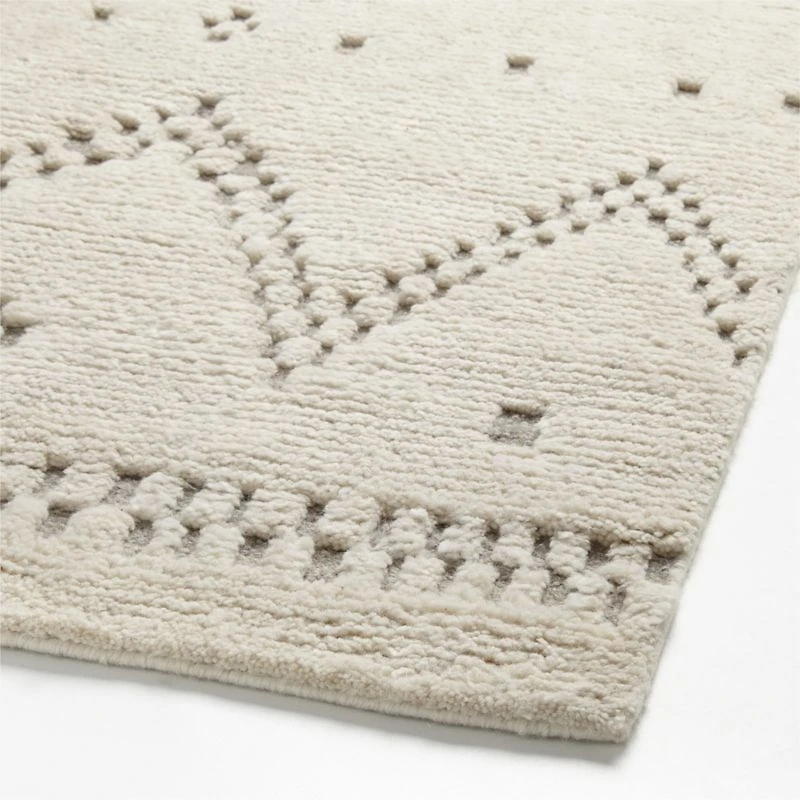 Courchevel Wool Hand-Knotted Ivory Area Rug 9'x12'