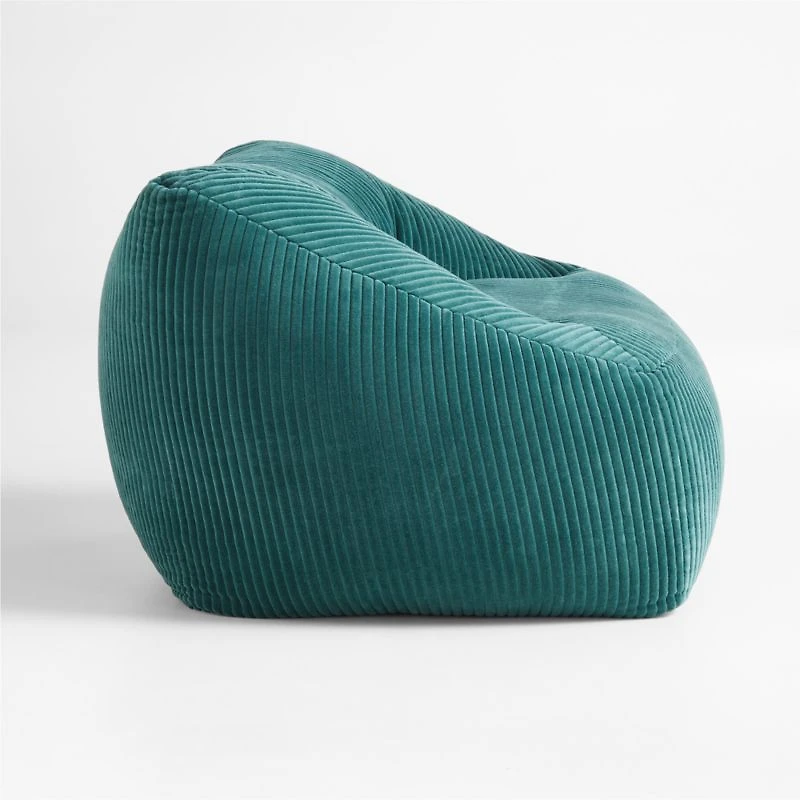 Teal Velvet Corduroy Kids Plush Lounge Chair