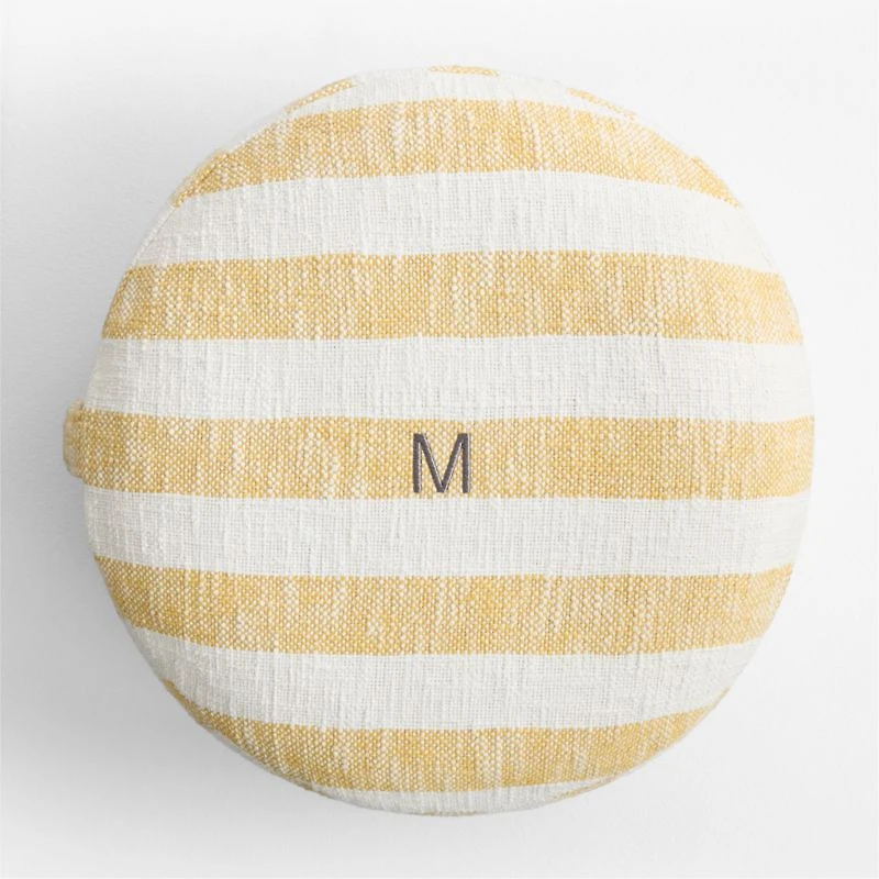 Cove Savannah Yellow Striped Kids Floor Cushion