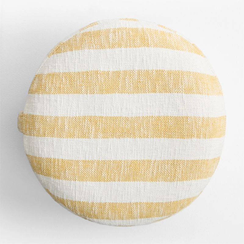 Cove Savannah Yellow Striped Kids Floor Cushion