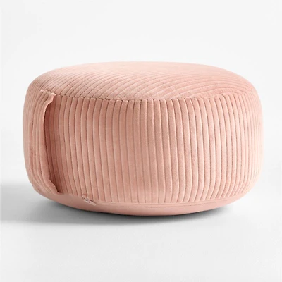 Pink Velvet Corduroy Kids Floor Cushion