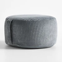 Smoke Blue Velvet Corduroy Kids Floor Cushion