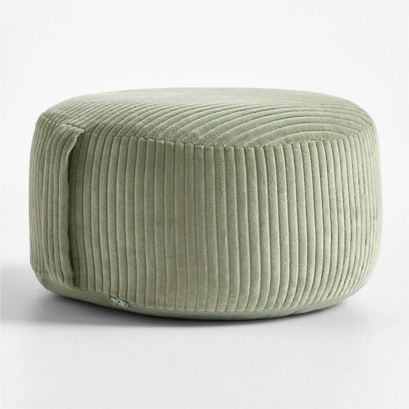 Verte Green Velvet Corduroy Kids Floor Cushion