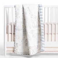Cozy Cloud Modern Star Elegant Pink Washed Organic Cotton Baby Crib Fitted Sheet