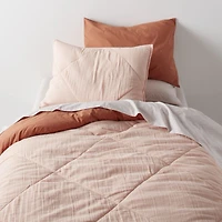 Cozy Cloud Modern Star Elegant Pink Washed Organic Cotton Kids Twin Sheet Set