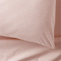 Cozy Cloud Modern Star Elegant Pink Washed Organic Cotton Kids Twin Sheet Set