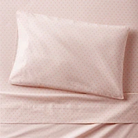 Cozy Cloud Modern Star Elegant Pink Washed Organic Cotton Toddler Sheet Set