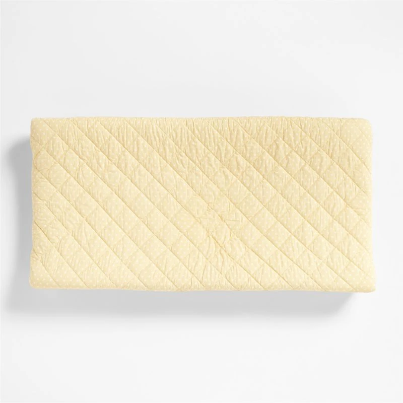 Cozy Cloud Modern Star Savannah Yellow Washed Organic Cotton Baby Changing Pad Cover