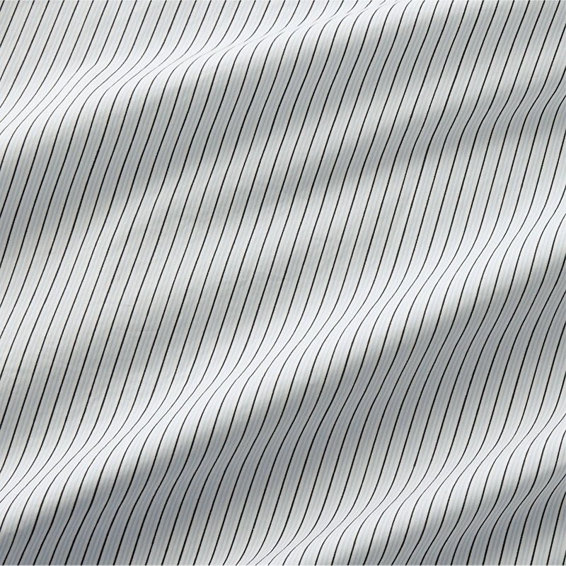 CozyCloud Organic Cotton Mini Stripe Reversible Sky Blue Twin XL Standard Sham