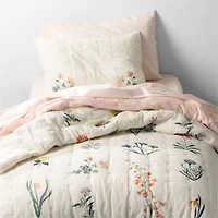 Cozy Cloud Organic Cotton Mini Floral Elegant Pink Twin XL Sheet Set