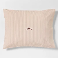 CozyCloud Organic Cotton Mini Stripe Reversible Elegant Pink Twin XL Standard Sham