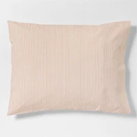 CozyCloud Organic Cotton Mini Stripe Reversible Elegant Pink Twin XL Standard Sham