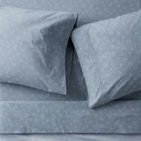 Cozy Cloud Twinkle Mist Blue Washed Organic Cotton Kids Twin Sheet Set