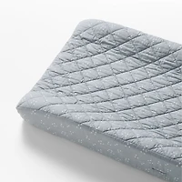 Cozy Cloud Twinkle Mist Blue Washed Organic Cotton Baby Changing Pad Cover