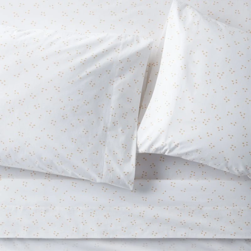 Cozy Cloud Twinkle Savannah Yellow Washed Organic Cotton Kids Full Sheet Set
