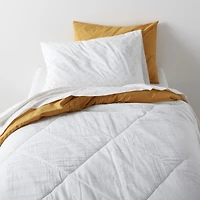 Cozy Cloud Twinkle Savannah Yellow Washed Organic Cotton Kids Full Sheet Set
