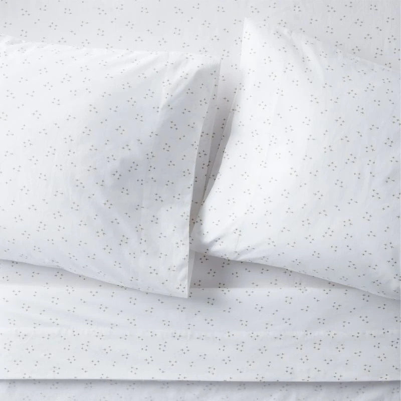 Cozy Cloud Twinkle Willow Green Washed Organic Cotton Twin Sheet Set