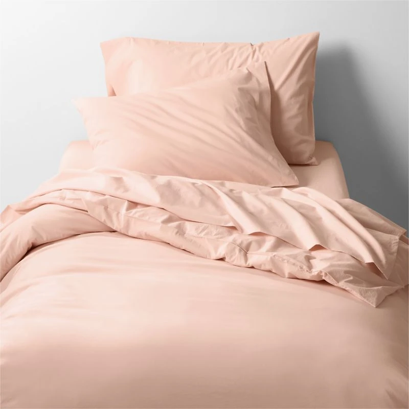 CozyCloud Washed Organic Cotton Elegant Pink Standard Bed PIllow Sham