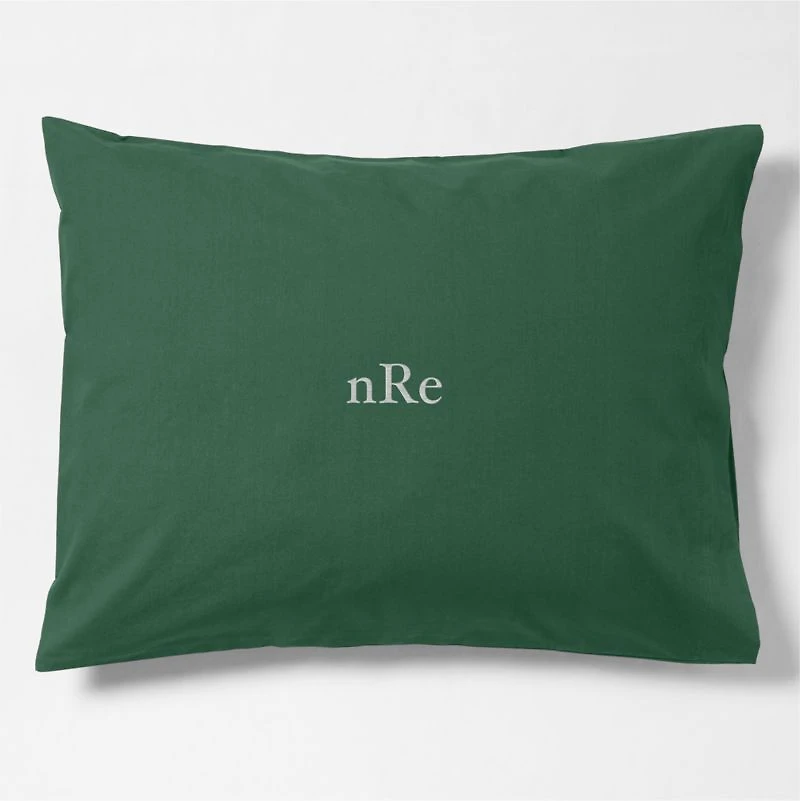 CozyCloud Washed Organic Cotton Vintage Green Standard Bed PIllow Sham