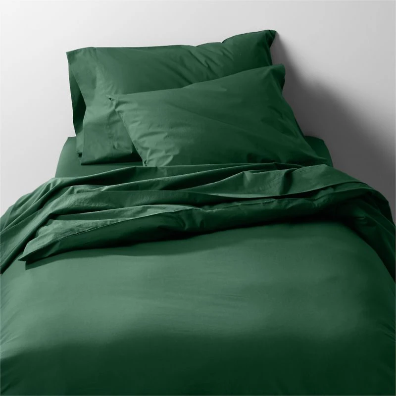 CozyCloud Washed Organic Cotton Vintage Green Standard Bed PIllow Sham
