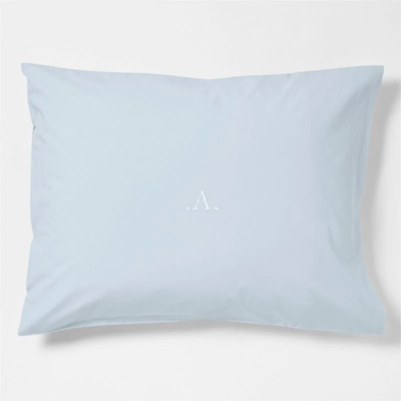 CozyCloud Washed Organic Cotton Sky Blue Standard Bed PIllow Sham