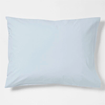 CozyCloud Washed Organic Cotton Sky Blue Standard Bed PIllow Sham