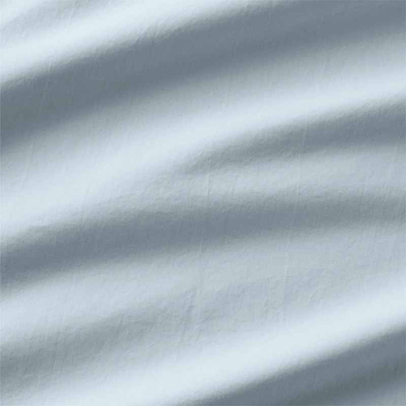 CozyCloud Washed Organic Cotton Sky Blue Standard Bed PIllow Sham