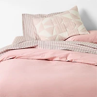 Cozy Cloud Orchid Rose Washed Organic Cotton Kids Full/Queen Duvet Cover