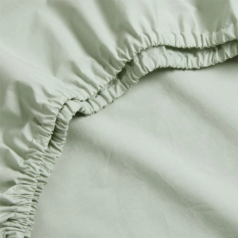 Cozy Cloud Muted Teal Washed Organic Cotton Baby Crib Fitted Sheet