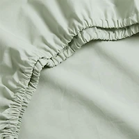 Cozy Cloud Muted Teal Washed Organic Cotton Baby Crib Fitted Sheet