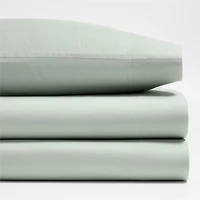 Cozy Cloud Muted Teal Washed Organic Cotton Kids Twin Sheet Set
