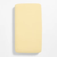 Cozy Cloud Straw Yellow Washed Organic Cotton Baby Crib Fitted Sheet
