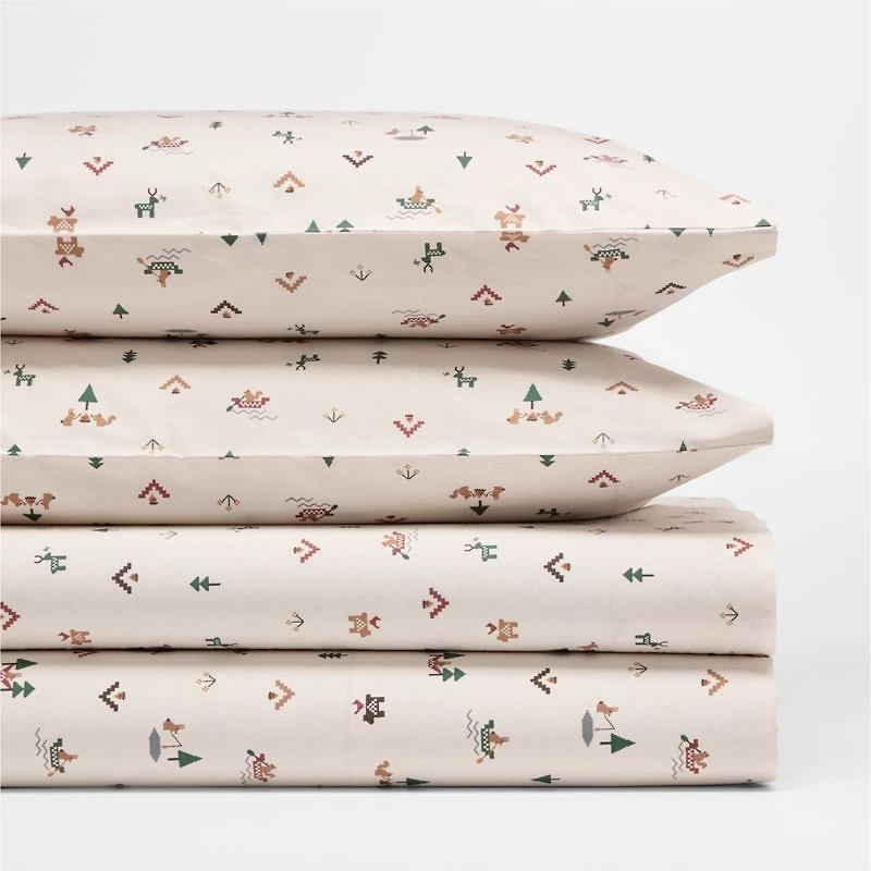 Cozy Camper Organic Cotton Voile Kids Queen Sheet Set
