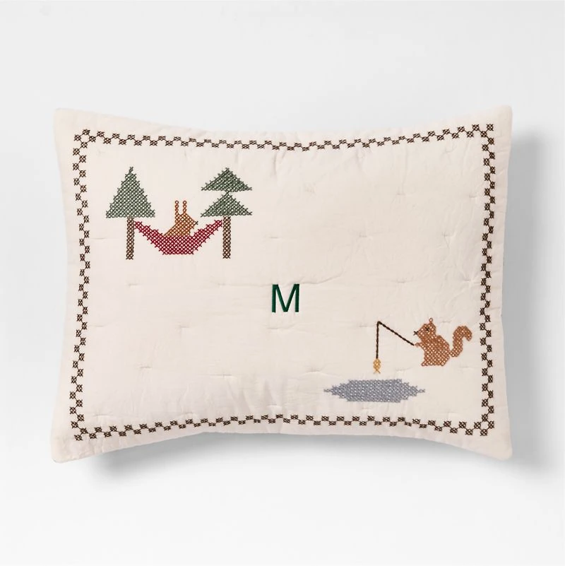 Cozy Camper Organic Cotton Voile Kids Pillow Sham