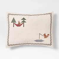 Cozy Camper Organic Cotton Voile Kids Pillow Sham