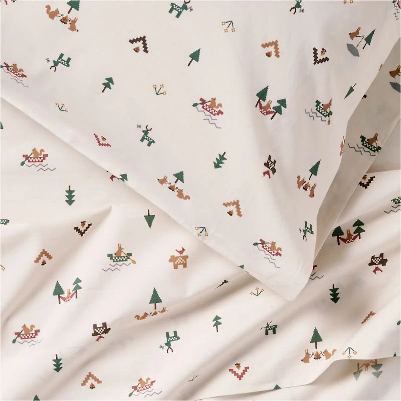 Cozy Camper Organic Cotton Voile Kids Queen Sheet Set