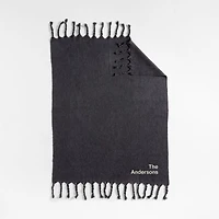 Cozy Fringe 70"x55" Storm Grey Throw Blanket