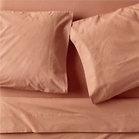 Cozy Cloud Canyon Orange Washed Organic Cotton Kids Twin Sheet Set