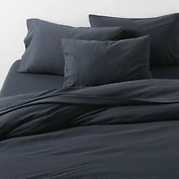 Cozysoft Organic Cotton Jersey Midnight Navy Blue Full/Queen Duvet Cover