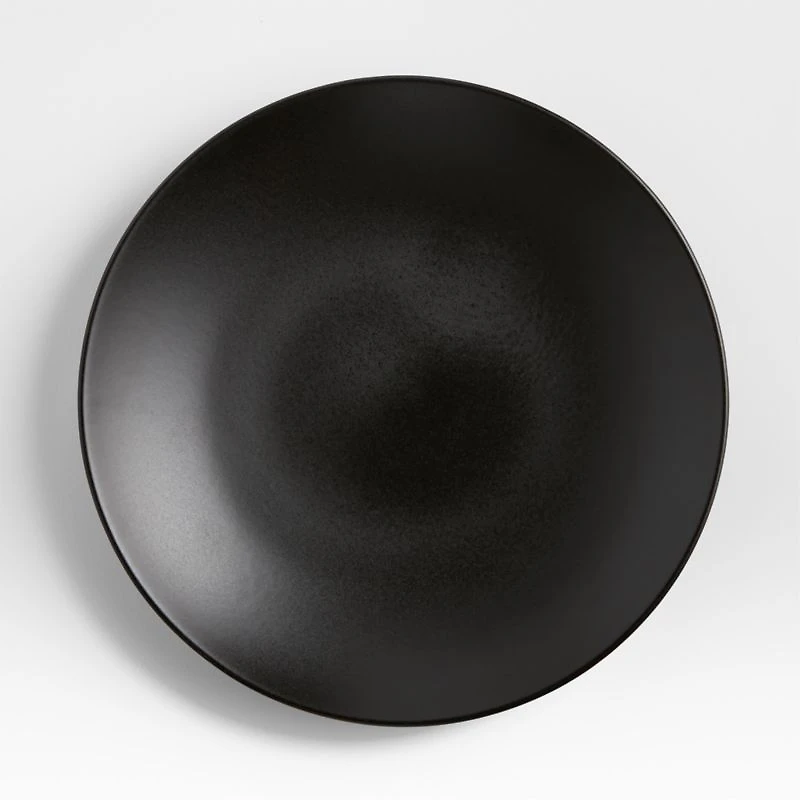 Craft Matte Black Stoneware Coupe Dinner Plate