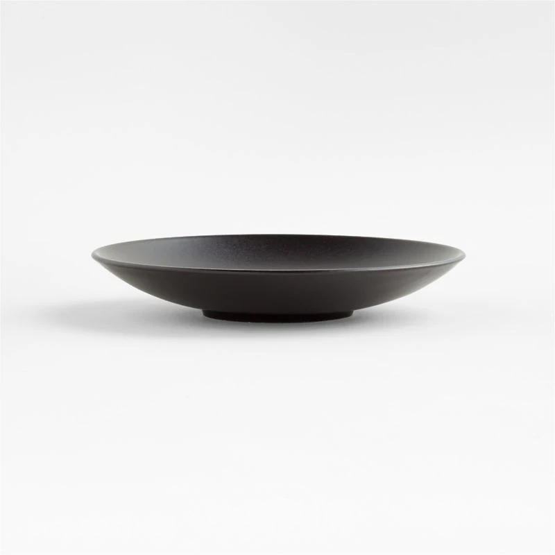 Craft Matte Black Stoneware Coupe Salad Plates, Set of 8