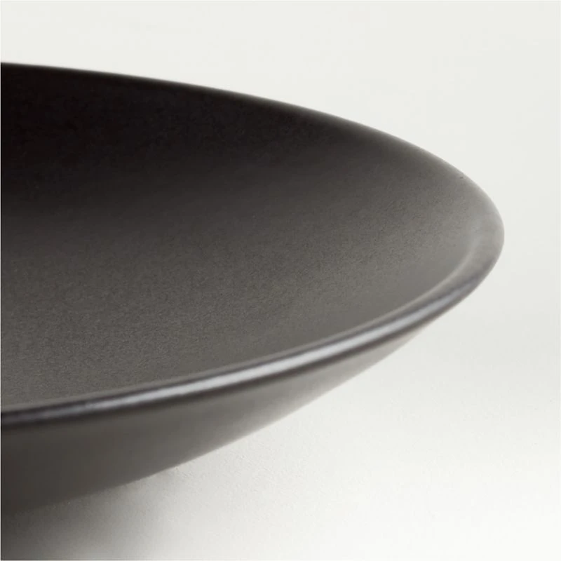 Craft Matte Black Stoneware Coupe Salad Plates, Set of 8