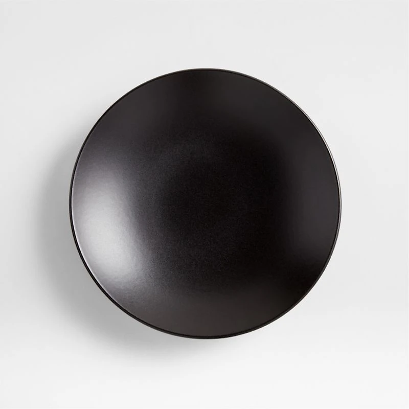 Craft Matte Black Stoneware Coupe Salad Plates, Set of 8