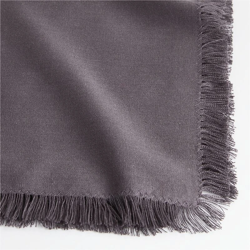 Craft Storm Grey Organic Cotton Fringe Napkin