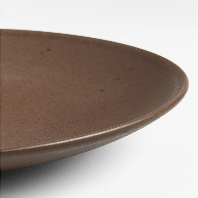 Craft Espresso Stoneware Coupe Dinner Plates, Set of 8