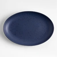 Craft Indigo Medium Oval Stoneware Platter