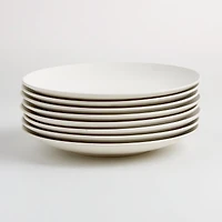 Craft Linen Cream Coupe Dinner Plates, Set of 8